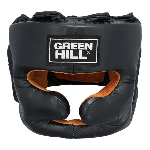 Шлем боксерский Green Hill LUX HGL-9049, тренировочный, чёрный – фото