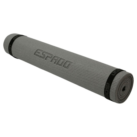 Коврик для йоги и фитнеса ESPADO ES2125-2, 5 мм, ПВХ, серый / жёлтый принт – фото