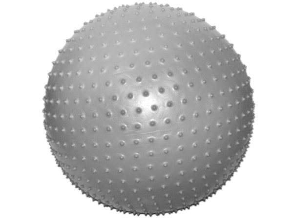 Мяч для фитнеса / фитбол с массажными шипами GO DO МА-70-СЕ, 70 см, серебро – фото
