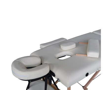 Массажный стол DFC NIRVANA Optima, 2 секции, складной, кремовый – фото