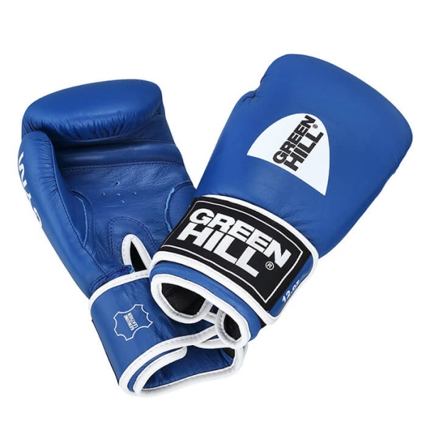 Боксерские перчатки Green Hill GYM, тренировочные, синие – фото