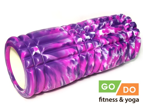 Валик-ролл для йоги и фитнеса GO DO SX3-33KM-purple, массажный – фото