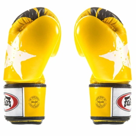 Боксерские перчатки Fairtex BGV1 Nation Print, тренировочные, жёлтый – фото