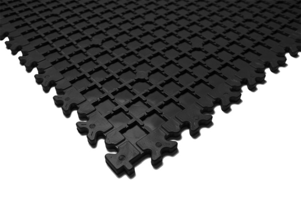 Плитка ПВХ Standart Diamond, 7 мм, 500*500, чёрный