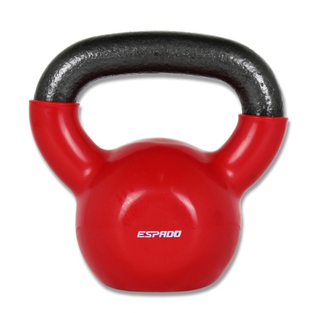 Гиря тренировочная ESPADO ES3220, 6 кг, винил, красный – фото