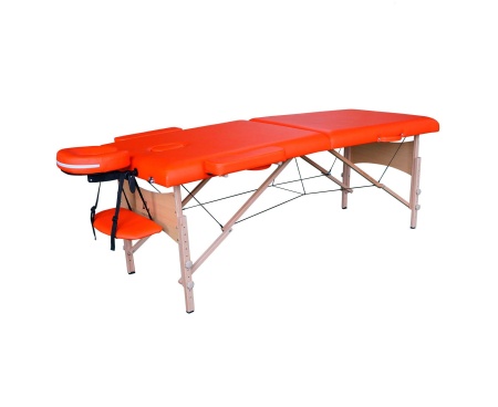 Массажный стол DFC NIRVANA Relax, 2 секции, складной, оранжевый – фото