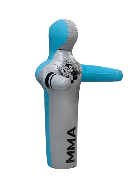 Манекен для борьбы SportPanda 130 см, 17-27 кг, одноногий, голубой