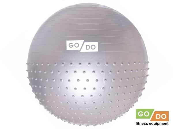 Мяч для фитнеса / фитбол GO DO ВМ-75-СЕ, 75 см, серый – фото