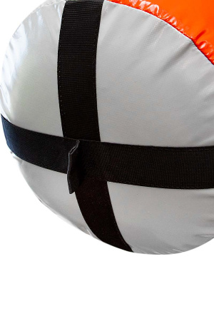 Боксерский мешок SportPanda 150 см, диаметр 36 см, вес 45 кг, серый / оранжевый