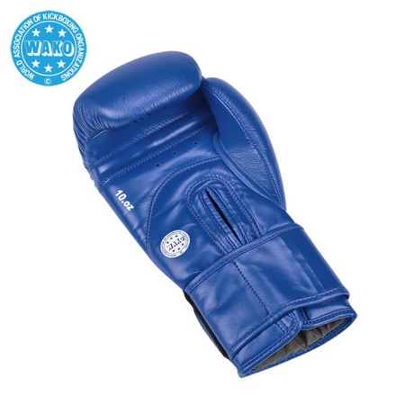 Перчатки для кикбоксинга Green Hill SUPER WAKO Approved BGS-2271w, для соревнований, синий – фото