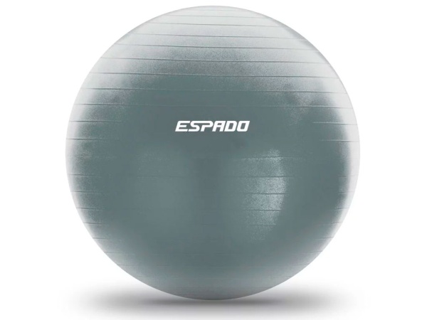 Мяч для фитнеса / фитбол ESPADO ES2111 1/10, 85 см, «антивзрыв», серый – фото