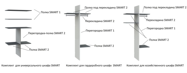 Универсальный шкаф SMART, 1 секция – фото