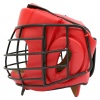Шлем для рукопашного боя BoyBo Flexy BP2005, с металлической решеткой, красный – фото