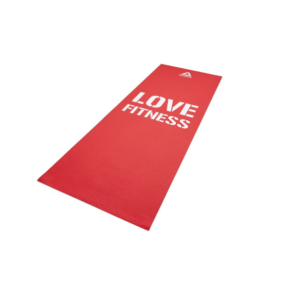 Коврик для йоги и фитнеса Reebok Love, 4 мм, красный – фото
