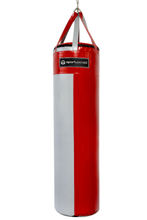 Боксерский мешок SportPanda 150 см, диаметр 55 см, вес 100 кг, красный / серый