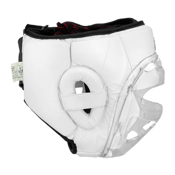 Шлем для карате Green Hill SAFE, с бампером, тренировочный, на шнуровке, белый – фото