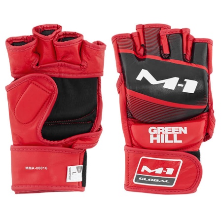 Перчатки для ММА Green Hill M-1 MMA-00016, тренировочные, красный – фото