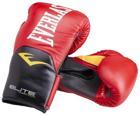 Боксерские перчатки Everlast Elite ProStyle, тренировочные, красный – фото