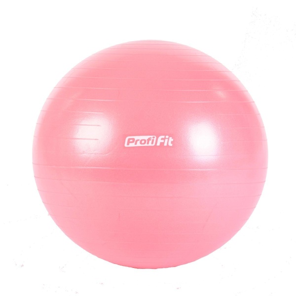 Гимнастический мяч / фитбол, 55 см, «антивзрыв», розовый – фото