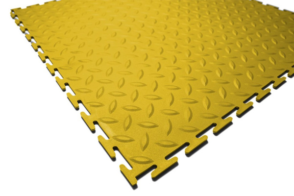 Плитка ПВХ Standart Grain, 4 мм, 500*500, жёлтый