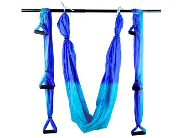 Гамак для йоги, сине-голубой – фото