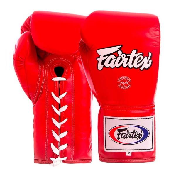 Боксерские перчатки Fairtex BGL6 PRO COMPETITION GLOVES, профессиональные, красный – фото