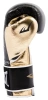 Боксерские перчатки Everlast Powerlock PU, тренировочные, чёрно-золотой – фото
