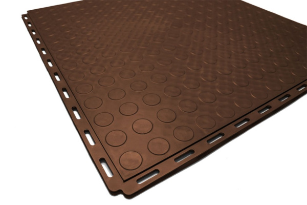 Плитка ПВХ Standart Fix, 6 мм, 500*500, коричневый