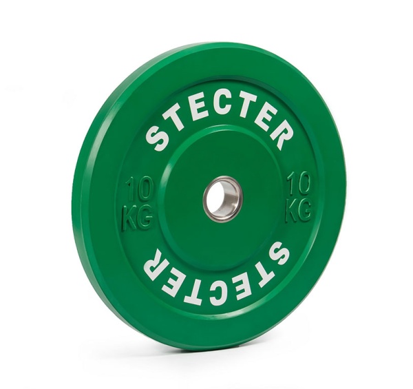 Диск тренировочный STECTER, 10 кг, зелёный – фото