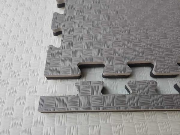 Будо-маты EVA, «Ласточкин хвост», 40 мм, с двух сторон, 100*100 см, чёрный / серый, под заказ