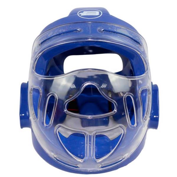 Шлем для тхэквандо BoyBo ВНТ45, с маской, синий – фото