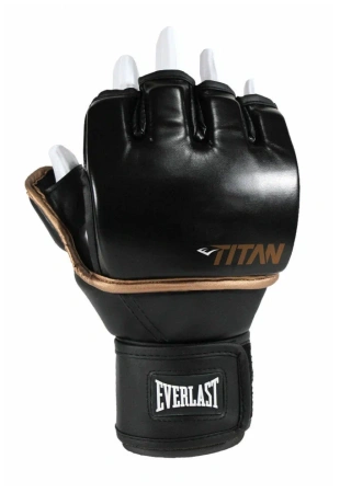 Перчатки для ММА Everlast Titan Grappling, тренировочные, чёрный – фото