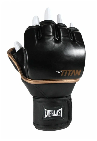 Перчатки для ММА Everlast Titan Grappling, тренировочные, чёрный – фото