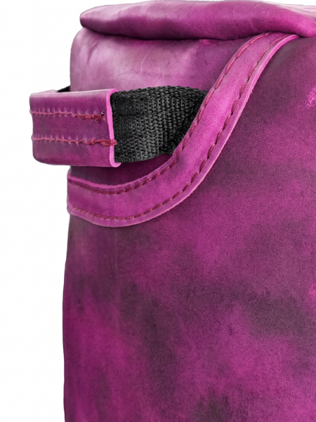 Напольный боксерский мешок PINK, натуральная кожа, 200 см, D-45 см, 81 кг – фото