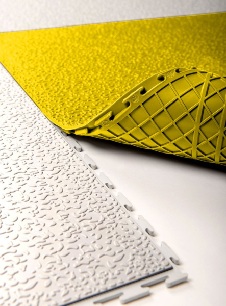 Плитка ПВХ Standart Text, 6 мм, 500*500, жёлтый