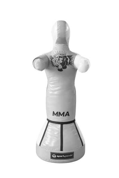 Манекен для бокса и спарринга Герман 190 см, 110 кг, с надписью, белый