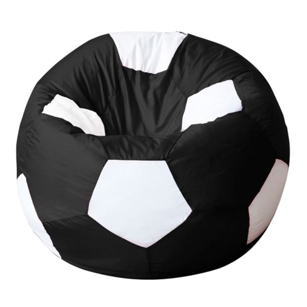 Кресло-мяч «Футбольный мяч», чёрный / белый – фото