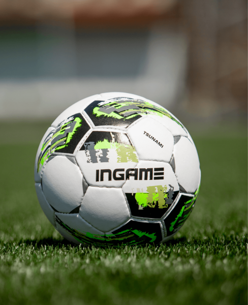 Мяч футбольный INGAME TSUNAMI IFB-130, №4, зелёный – фото