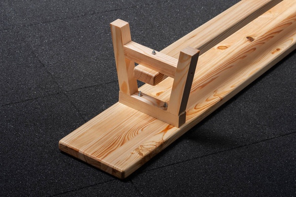 Скамья гимнастическая STECTER, деревянный брус, 2500x300 мм, деревянные ножки – фото