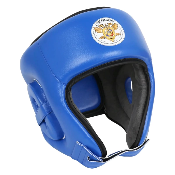 Шлем для рукопашного боя RuscoSport Pro, одобрен ФРБ, с усилением, синий – фото