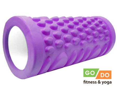 Валик-ролл для йоги и фитнеса GO DO НВ9-33, массажный, фиолетовый – фото