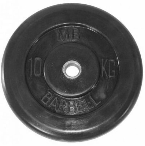 Диск обрезиненный BARBELL MB (металлическая втулка) 10 кг / диаметр 31 мм – фото