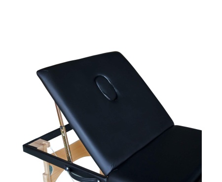 Массажный стол DFC NIRVANA Relax Pro, 3 секции, складной, чёрный – фото