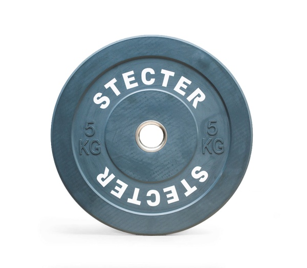 Диск тренировочный STECTER, 5 кг, серый – фото