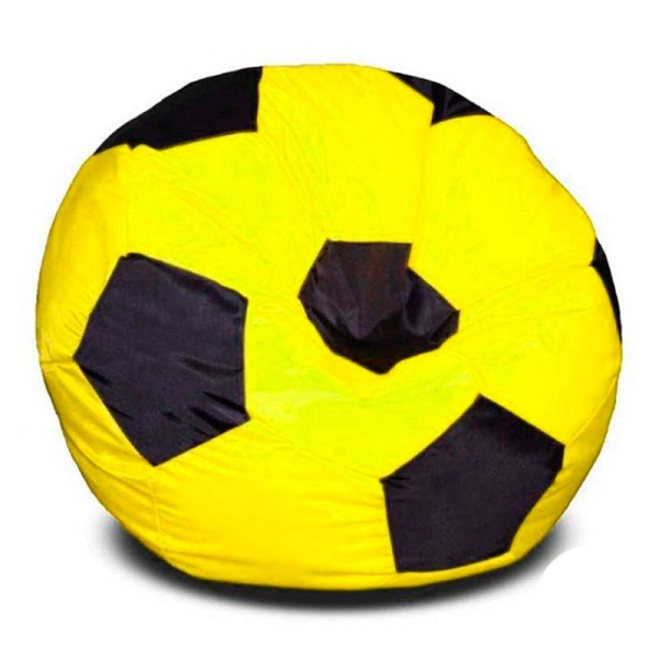 Кресло-мяч «Футбольный мяч», жёлтый / чёрный – фото