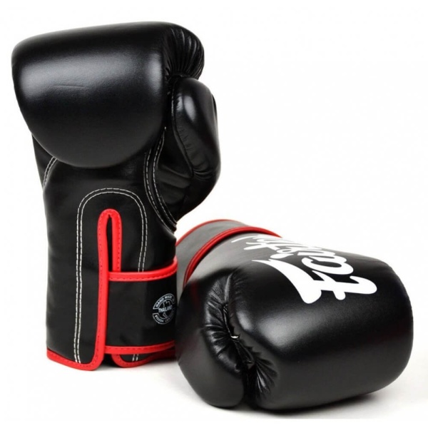 Боксерские перчатки Fairtex BGV14 Black Red, тренировочные, чёрный – фото