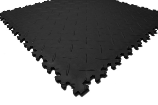 Плитка ПВХ Standart Diamond, 7 мм, 500*500, чёрный