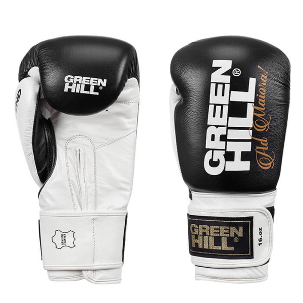 Боксерские перчатки Green Hill LEGEND BGL-2246, тренировочные, чёрно-белый – фото