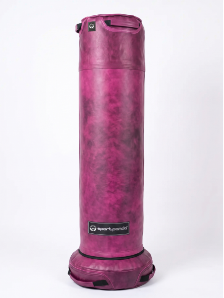Напольный боксерский мешок PINK, натуральная кожа, 200 см, D-45 см, 81 кг – фото