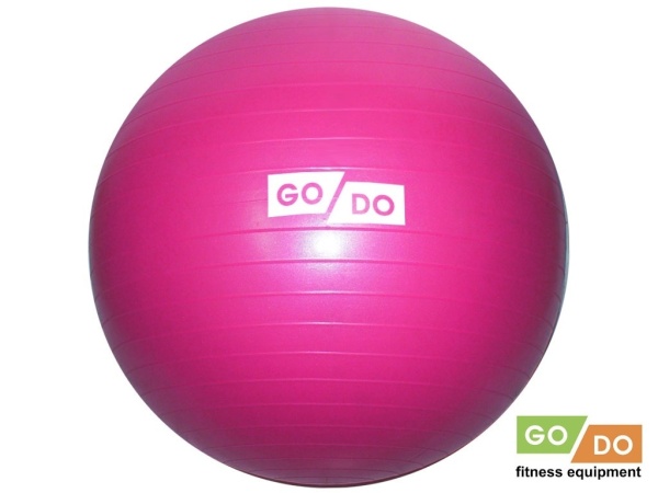 Мяч для фитнеса / фитбол GO DO FB-75, 75 см, матовый малиновый – фото